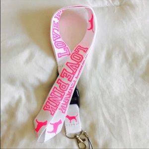 Love pink lanyard